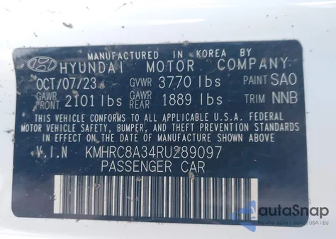 2024 Hyundai Venue Limited from USA, damaged, VIN KMHRC8A34RU289097